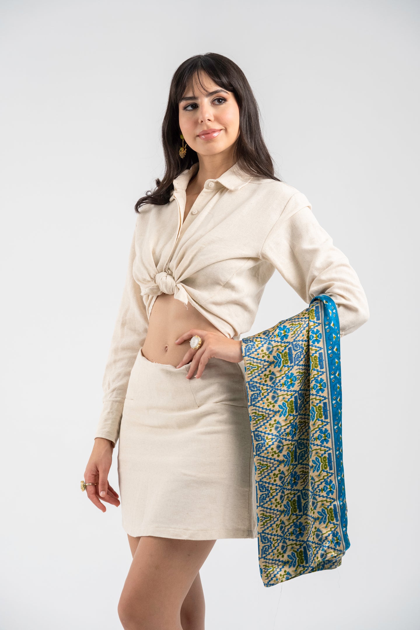 Taraz - Silky Blue Shawl